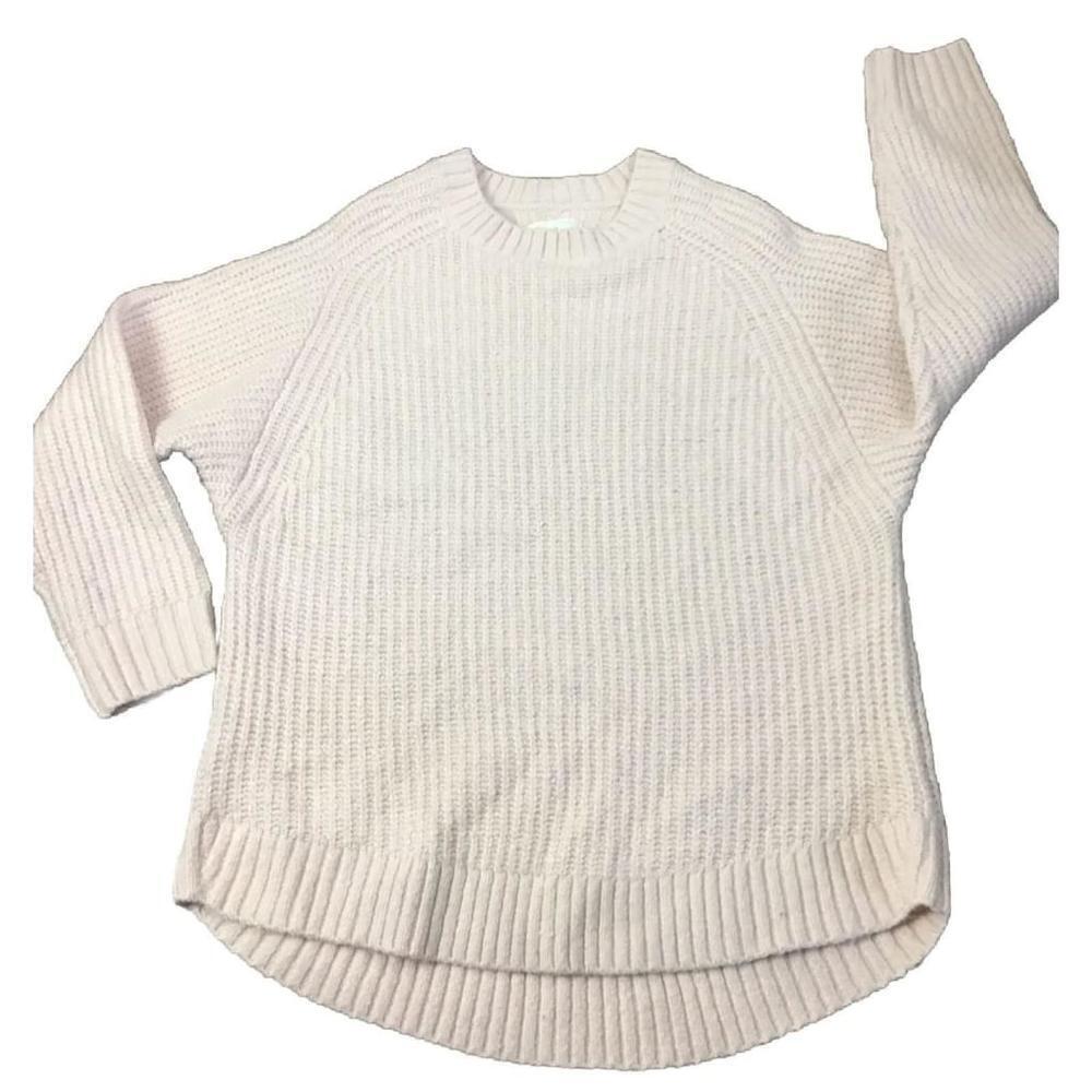 Lou & Gray Women’s Medium Pink Sweater Ribbed Knit Crewneck Long Sleeve